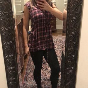 Miley Cyrus Max Azria Plaid shirt